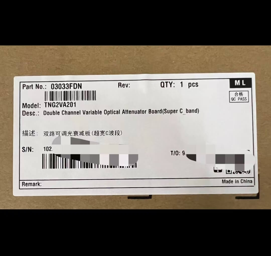 Huawei Optix OSN 9800 Variable Optical Attenuator Board TNG2VA2 03033FDN