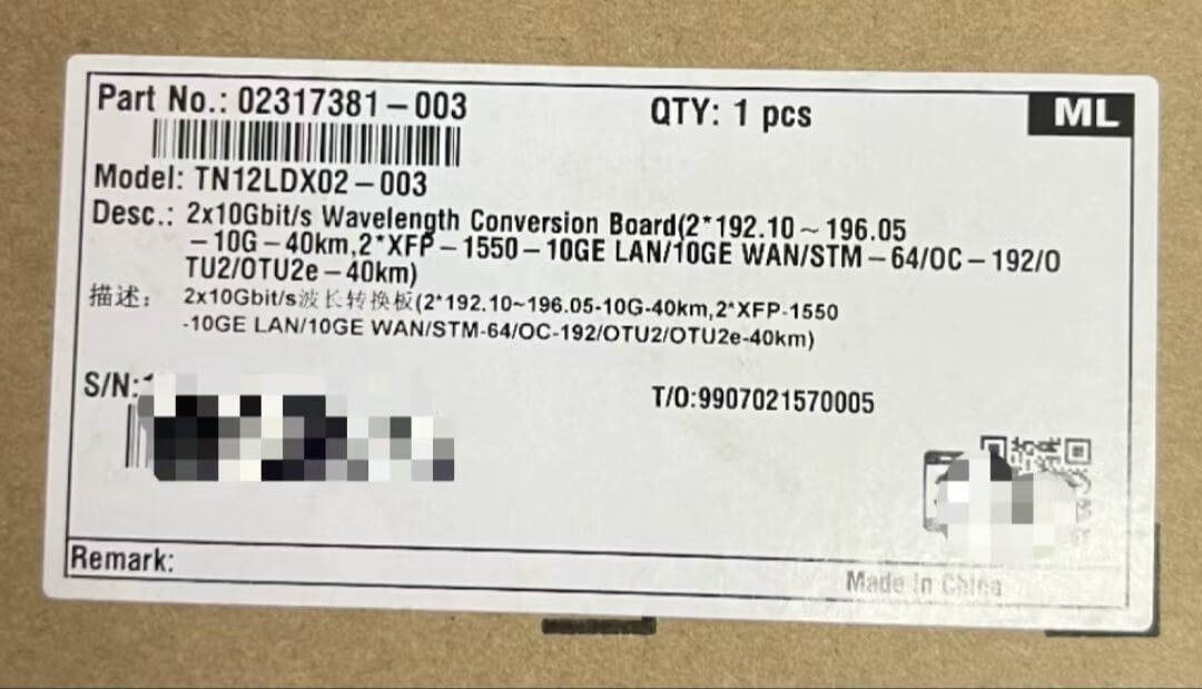 Huawei OSN 9800 LDX Board TN12LDX02