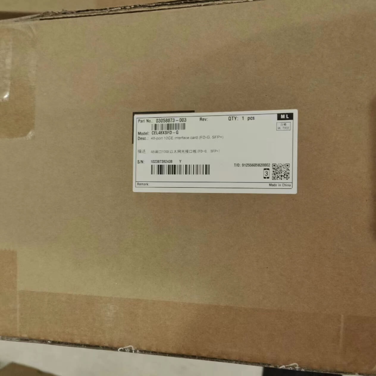Huawei CloudEngine 16800 Series Switches 10GE Interface Card CEL48XSFD-G 03058873